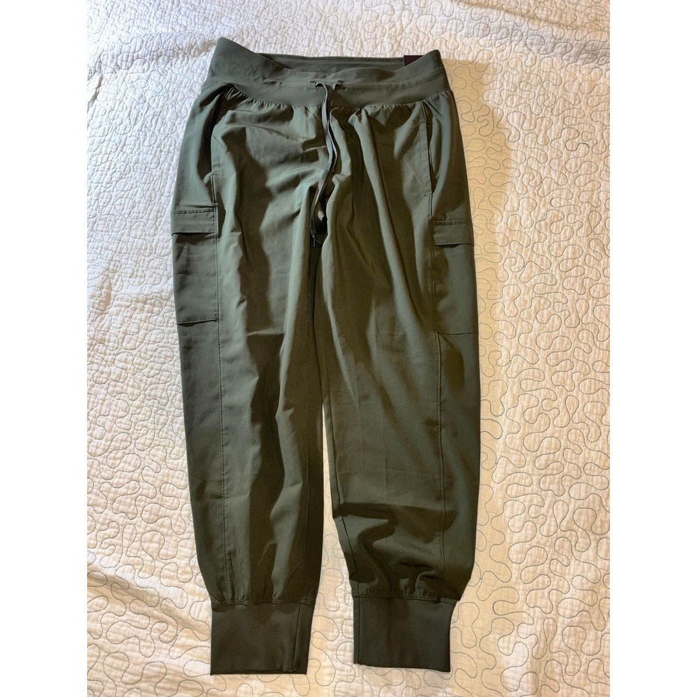 Calia Journey Mid Rise Jogger Olive Green Cargo Pants Womens Medium NWOT